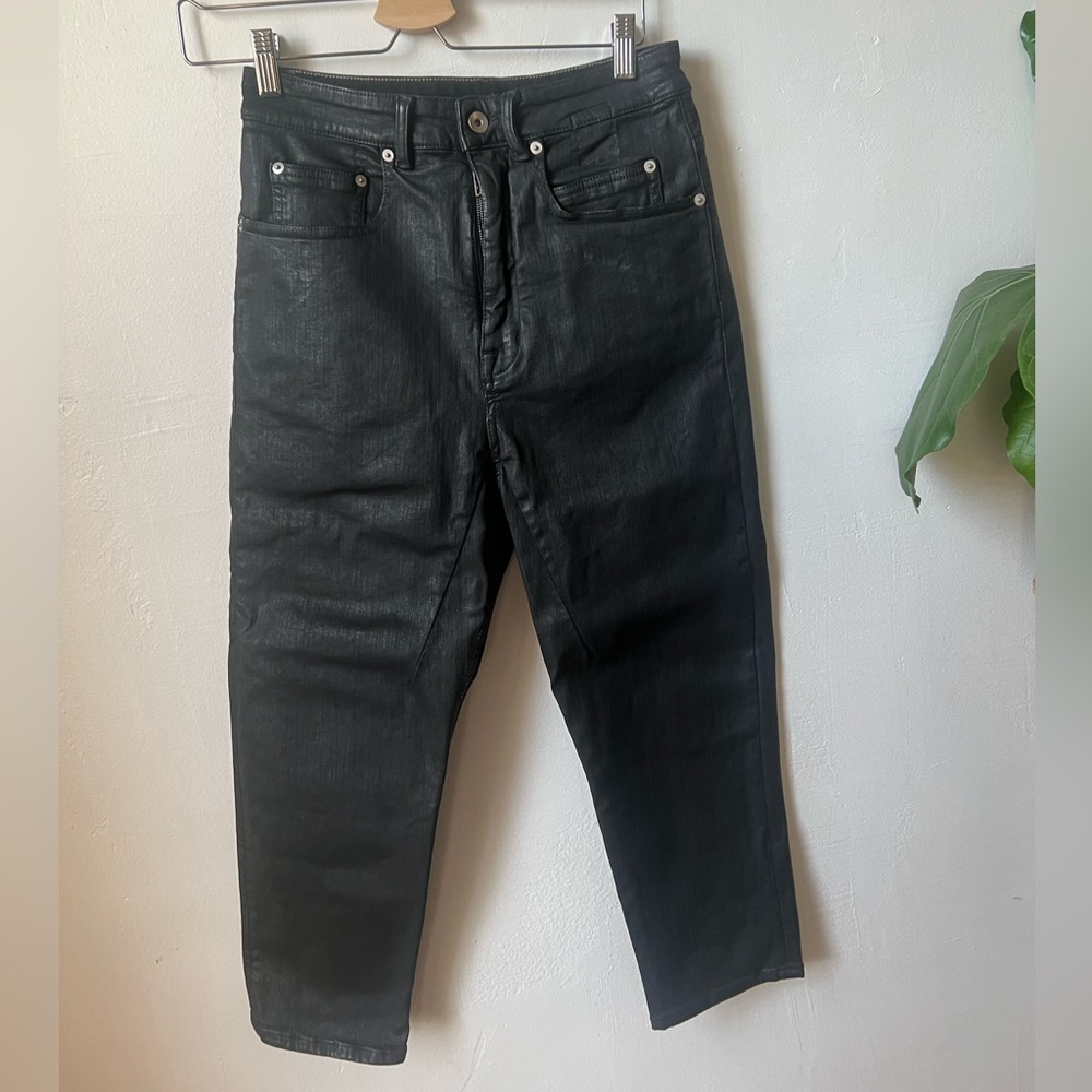 Rick Owens Drkshdw Collapse Cut Wax Jeans